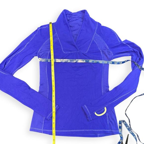 LULULEMON Women’s Cobalt Blue Run: Trail Tech Long Sleeve Pullover Size 4 - Picture 4 of 4